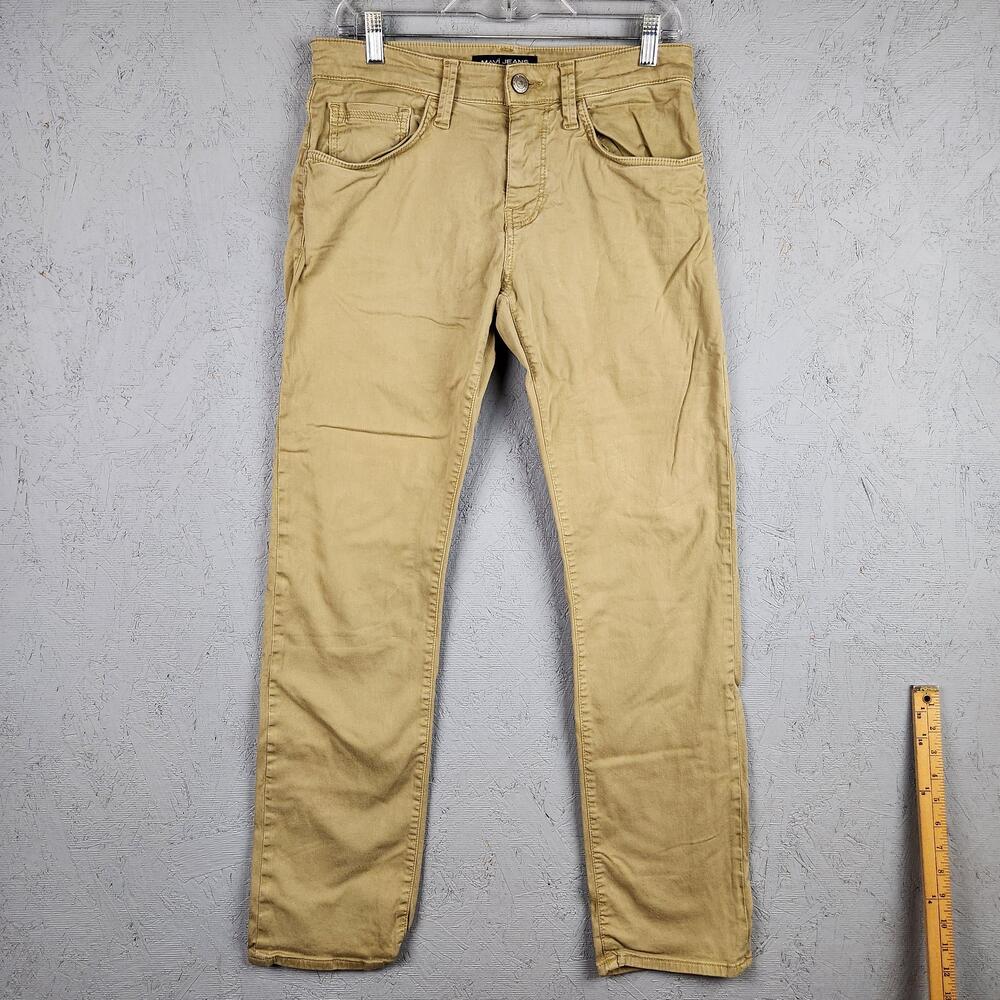 Mavi Zach Jeans Mens 30x32 Khaki Beige Straight Leg Stretch Pants Comfort Golf